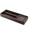 Night Ring Tray External Dimensions (W x D x H): 150mm x 410mm x 50 mm Finish: Moka BrownElephant GreyTaupe NOTE: Available 4-6 weeks from order placement. Hafele