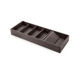Night Earing Tray External Dimensions (W x D x H): 150mm x 410mm x 50 mm Finish: Moka BrownElephant GreyTaupe NOTE: Available 4-6 weeks from order placement. Hafele