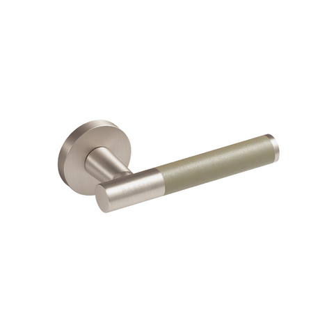 Santo Solid Brass Door Lever | Satin Nickel & Alpine Grey