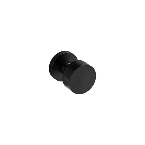 Santo Solid Brass Door Knob | Black & Nero Black
