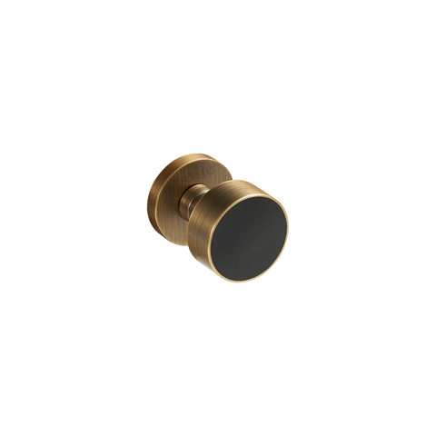 Santo Solid Brass Door Knob | Bronze & Nero Black