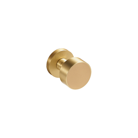 Santo Solid Brass Door Knob | Gold & Amalfi Beige