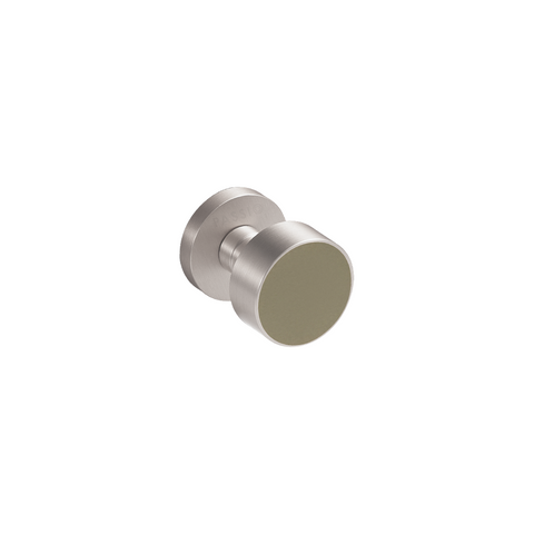 Santo Solid Brass Door Knob | Satin Nickel & Alpine Grey