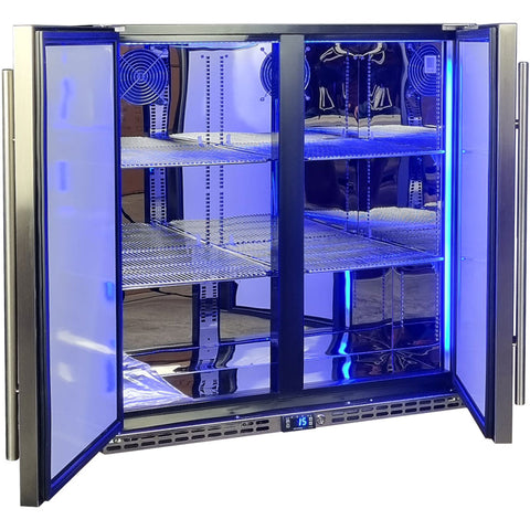 Schmick Stainless Steel Quiet Running 2 Door Bar Fridge With Quality Parts And Quiet Operation  - Model SK245-SD