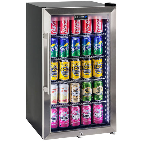 Ned Kelly Themed Alfresco Bar Fridge With Led Strip Lights, Lock and LOW E Glassed - Model SC88-SS-NED: Loading it up