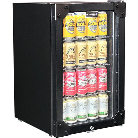 AAA Schmick Iron Door Design Glass Front Bar Fridge - Model HUS-SC70-B-X