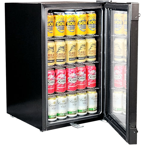 AAA Schmick Iron Door Design Glass Front Bar Fridge - Model HUS-SC70-B-X