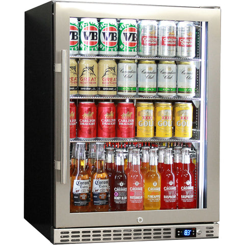 Schmick Quiet Running Front Venting Under Bench Triple Glazed Glass Door Bar Fridge - Model SK156R-SS