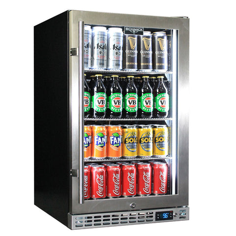 Schmick Quiet Running Front Venting Under Bench Glass Door Bar Fridge Heated Glass - Model SK126R-HD
