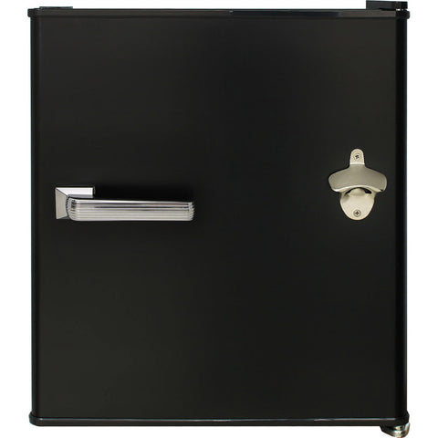 Retro Black Small Vintage Mini Bar Fridge 46 Litre Schmick Brand With Opener - Model HUS-BC46B-RET