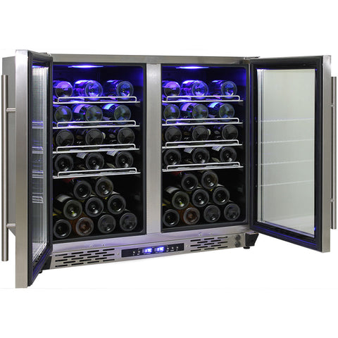Schmick Twin Zone Beer And Wine Bar Fridge - Model JC190-GG: Clear glass, whatever the weather