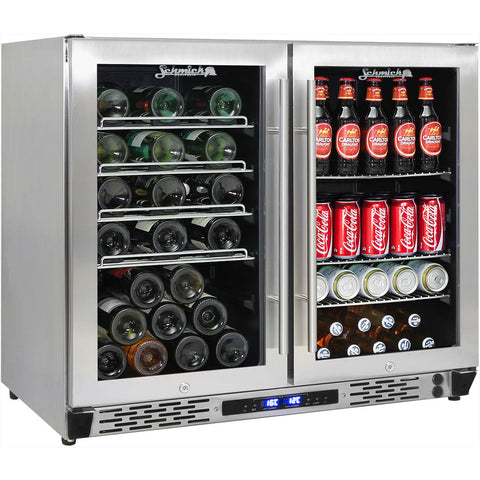 Schmick Twin Zone Beer And Wine Bar Fridge - Model JC190-GG