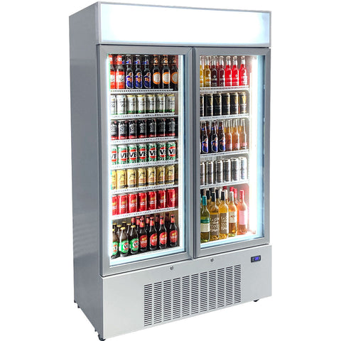 Schmick Upright 2 Door Commercial Glass Door Refrigerator Model HUS-C10