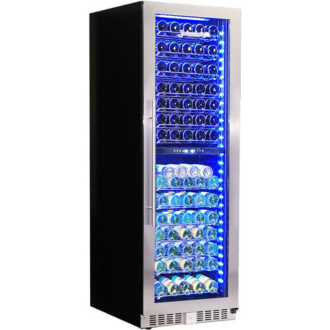 Schmick Upright Glass Door Dual Zone Wine Refrigerator - Model BD425D: Two zones side by side