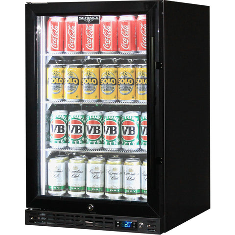 Schmick Quiet Running Front Venting Under Bench Heated Glass Door Bar Fridge - Model SK116L-B-HD