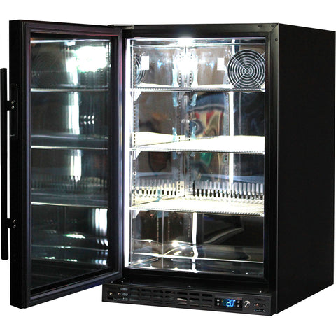 Schmick Quiet Running Front Venting Under Bench Heated Glass Door Bar Fridge - Model SK116L-B-HD
