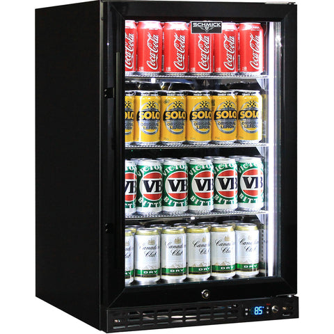 Schmick Quiet Running Front Venting Under Bench Heated Glass Door Bar Fridge - Model SK116R-B-HD