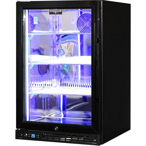 Schmick Quiet Running Front Venting Under Bench Heated Glass Door Bar Fridge - Model SK116L-B-HD