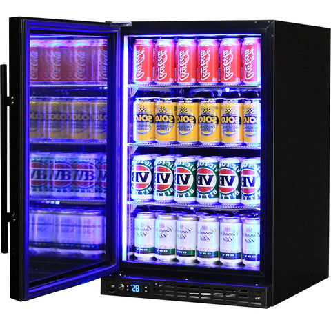 Schmick Quiet Running Front Venting Under Bench Heated Glass Door Bar Fridge - Model SK116L-B-HD