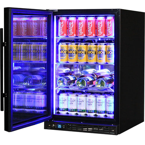 Schmick Quiet Running Front Venting Under Bench Heated Glass Door Bar Fridge - Model SK116L-B-HD