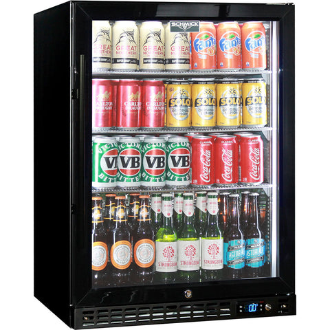 Schmick Quiet Running Front Venting Under Bench Triple Glazed Glass Door Bar Fridge - Model  SK156R-B