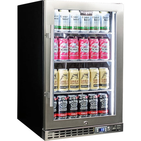 Schmick Quiet Running Front Venting Under Bench Glass Door Bar Fridge - Model SK116R-SS