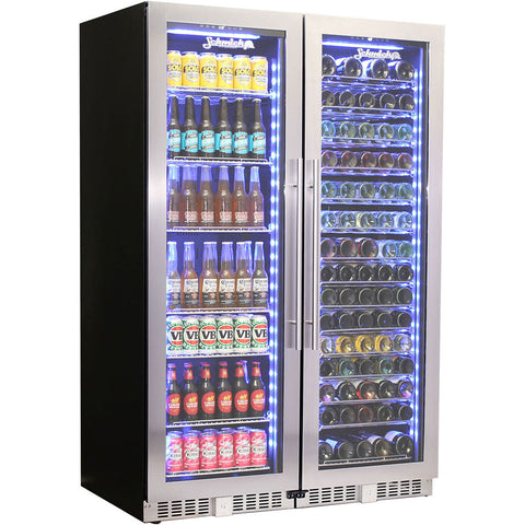 Schmick Matching Upright Glass Door Beer And Wine Refrigerator Combination - Model BD425B-Combo