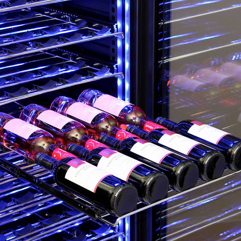 Schmick Upright Black Glass Door Wine Refrigerator  - Model BD425LW-B: Loading it is simple