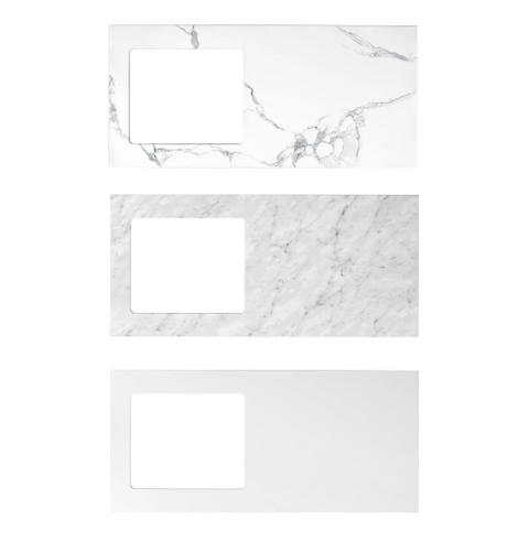 BURLEIGH White Laundry Cabinet with Stone Top Set 1960x600x2100mm (Style C)