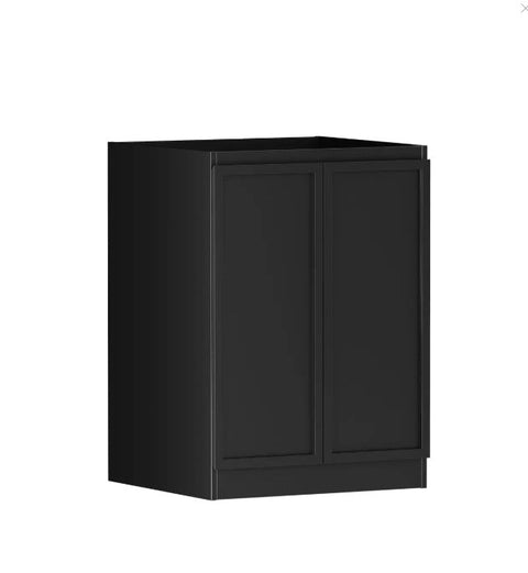Hampshire Black Laundry Base Cabinet (632x584x880)