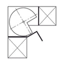 Corner Carousel Fitting Area of application: For base mounted corner units Material: Steel Finish: Chrome-plate Version: For maximum of 2 shelves Function: Independently swiveling carousels Internal Cabinet height: 635 - 770 mm Load capacity per shelf: 25