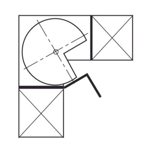 Corner Carousel Fitting