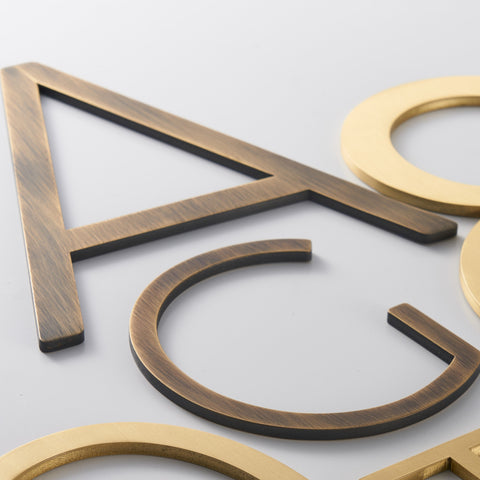 Smooth Solid Brass Floating Lettering | Bronze 10cm - 20cm