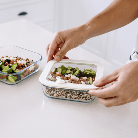 Glass Food Containers | Square 2pk