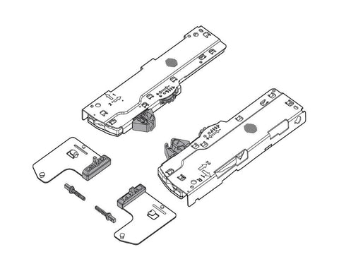 Blum TIP-ON BLUMOTION Set — Light Grey | 270–300mm NL, Type S1
