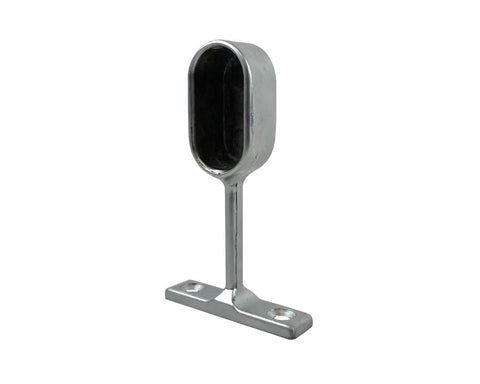 End Pillar For Oval Tube. Colour: Natural Aluminium