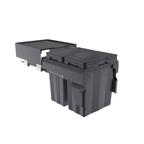 Teramo Bin 56l (2 X 28l), 450mm Module, Soft-closing (Onyx Grey)