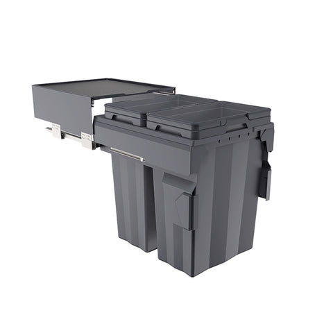 Teramo Bin 66l (2 X 33l), 450mm Module, Soft-closing (Onyx Grey)