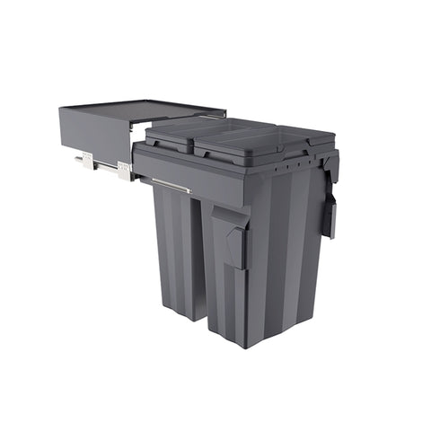 Teramo Bin 74l (2 X 37l), 450mm Module, Soft-closing (Onyx Grey)