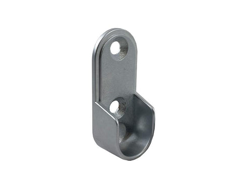 End Support For Oval Tube. Screw Fix. Colour: Natural Aluminium