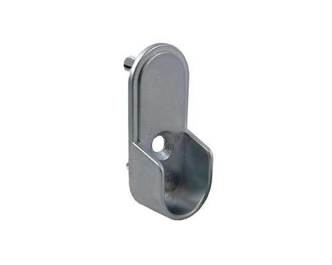 End Support For Oval Tube. Dowel Fix. Size: 5mm Colour: Natural Aluminium