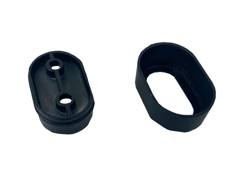 End Support For Oval Tube with Cover. Screw Fix.
