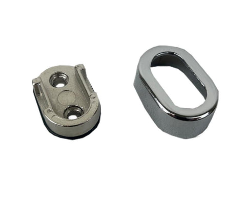 End Support For Oval Tube with Cover. Screw Fix.