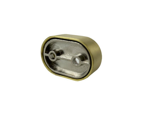 End Support For Oval Tube with Cover. Screw Fix.