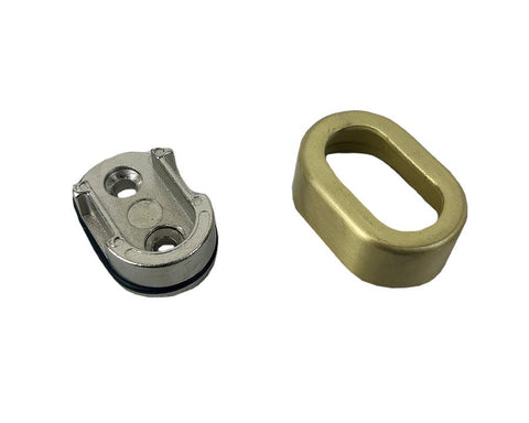 End Support For Oval Tube with Cover. Screw Fix.