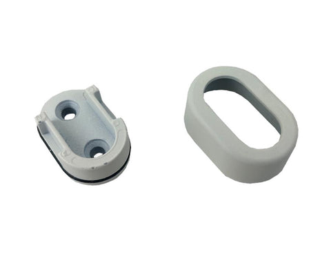 End Support For Oval Tube with Cover. Screw Fix.
