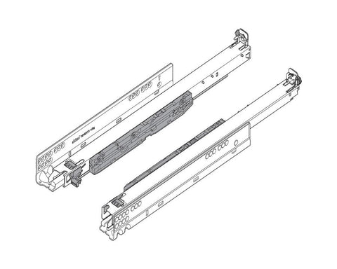 Blum MOVENTO with BLUMOTION S, full extension runner for wooden drawer