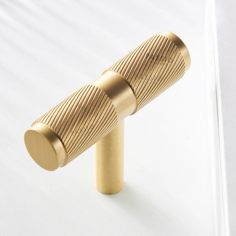 Twirlix Solid Brass Handle II in black finish, modern cabinet and drawer pull