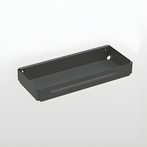 Peka Tablo Libell anthracite hang-on storage tray, a door-mounted metal tray for cleaning supplies