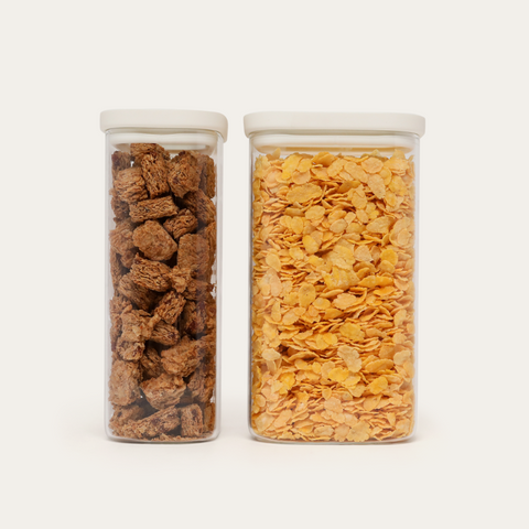 Tallow Rectangle Glass Pantry Jars | 2pk